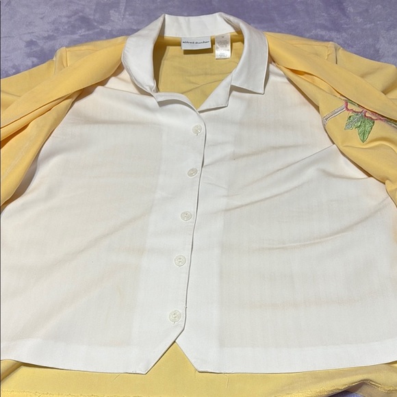 Alfred Dunner Yellow Blazer with Floral Embroidery - Picture 3 of 7